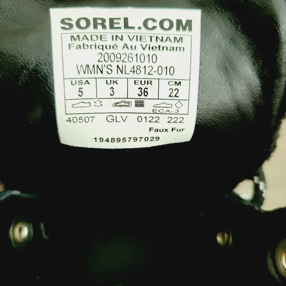 Sorel black waterproof